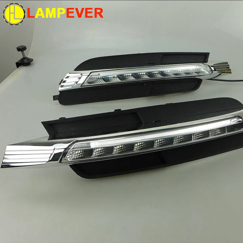 Lampever автомобильный DRL Комплект для Audi A6 A6L C7 2012 2013 светодиодный дневные ходовые огни супер яркий водонепроницаемый дневной свет