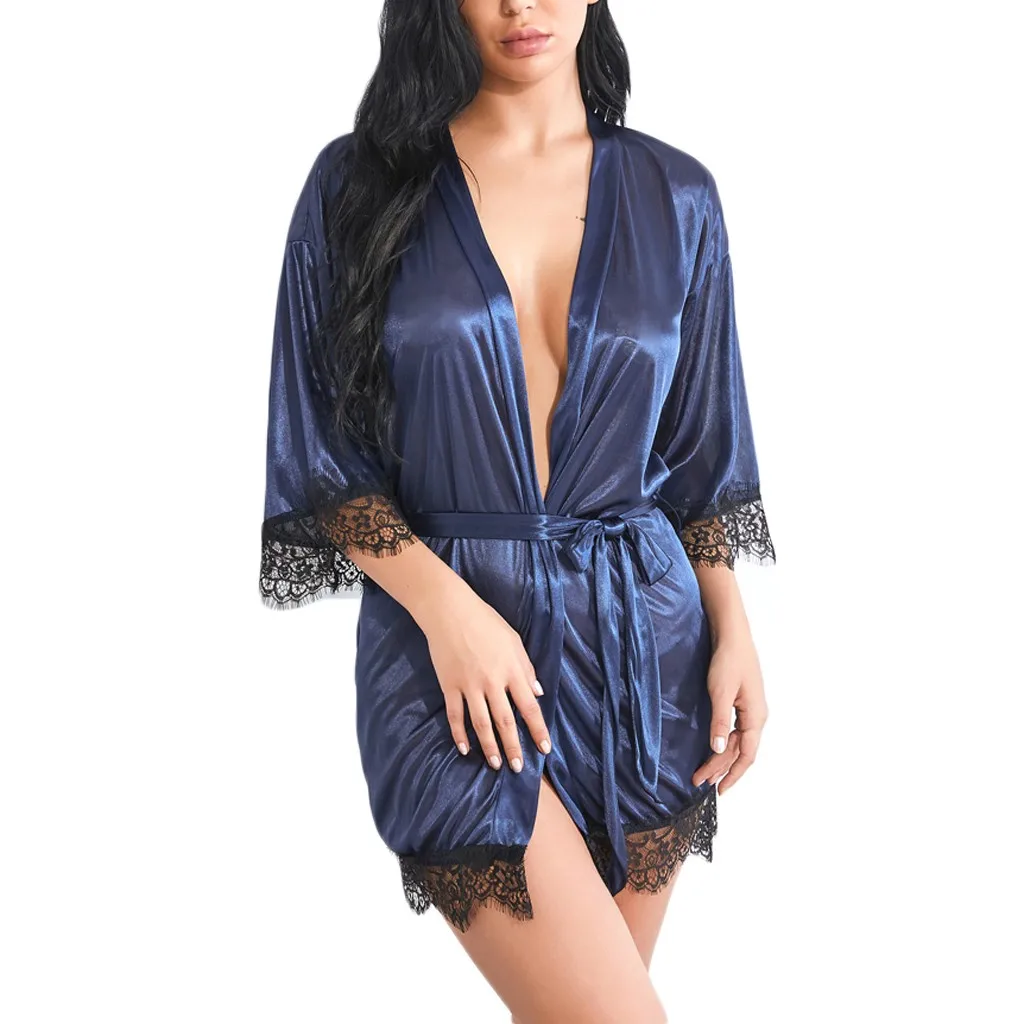 Женский сатиновый банный халат большой размер | Женская одежда