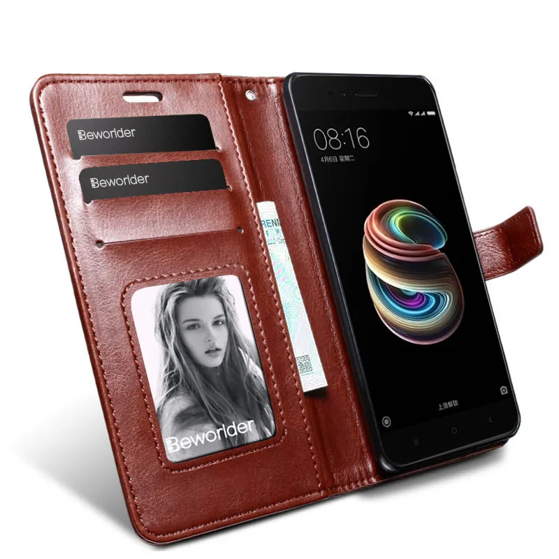 Beworlder Для Сяо Mi A1 чехол 5X бумажник PU кожаный Слот для карты мягкие ТПУ телефона
