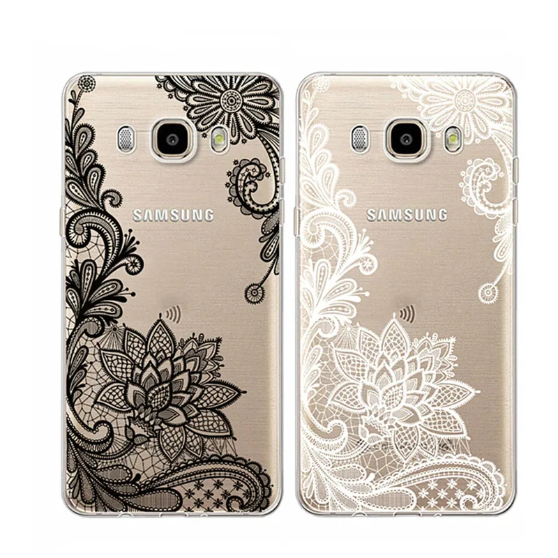 Кружева мандала цветок мягкий TPU силикон для Samsung Galaxy S9 S8 Plus S6 S7 Edge S5 S4 A3 A5 A7 J1 J3 J5 J7