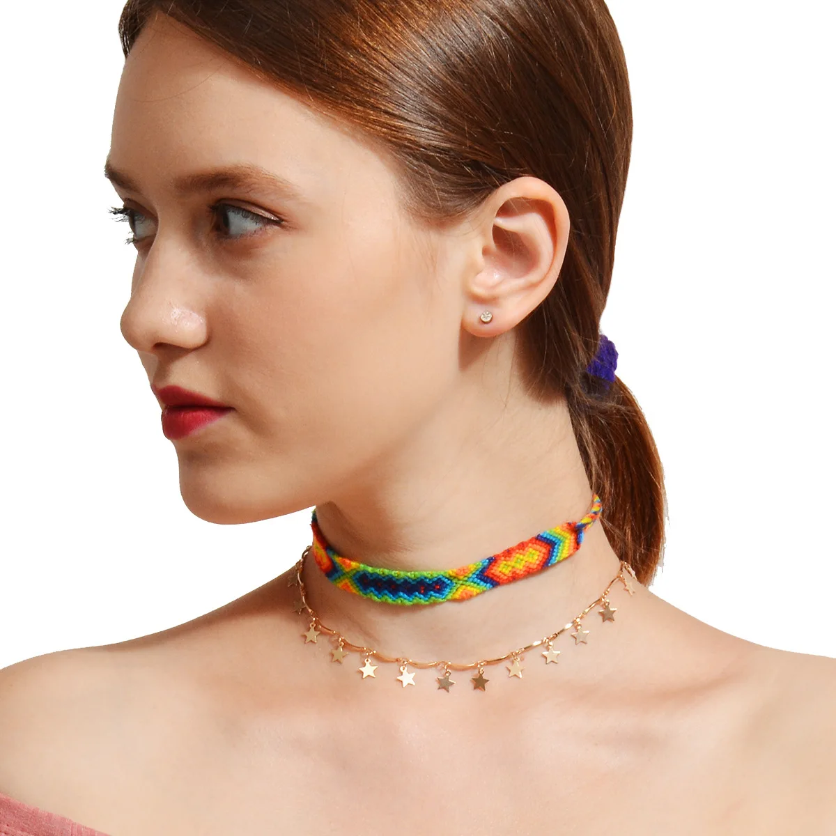 Ожерелье-чокер KingDeng Женская цепочка народная Мода Золотой панк ручная