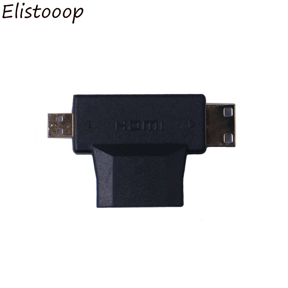 3 в 1 Micro HDMI штекер и мини к 4 гнездо 90 градусный адаптер V1.4 Соединительный