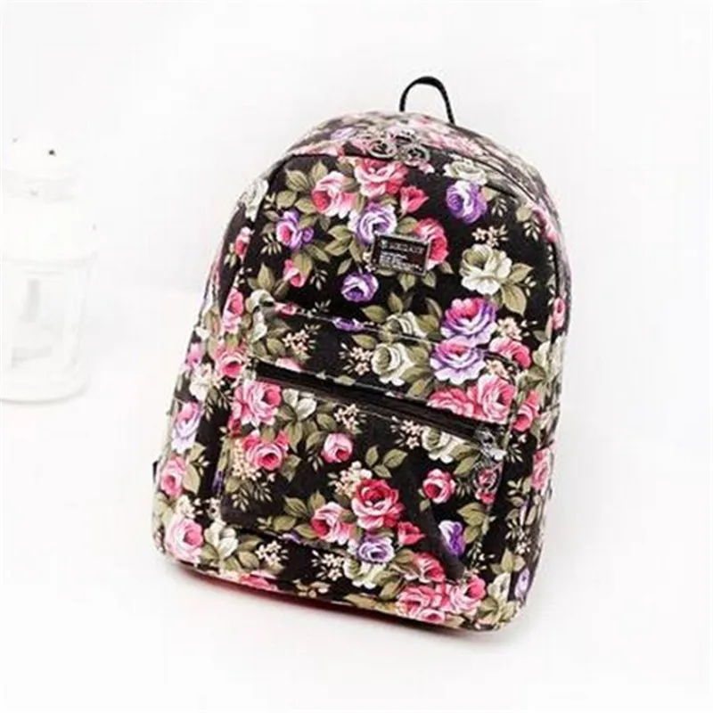 Рюкзак с цветочным принтом в стиле ретро новинка 2018 года женский холщовый