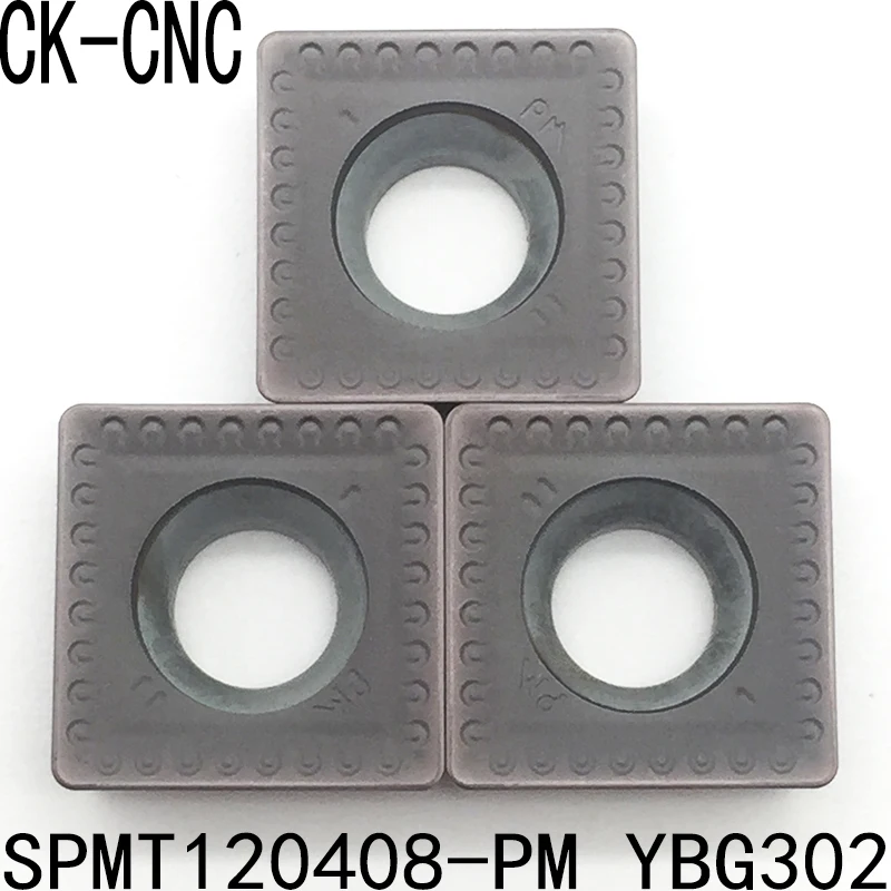 

10 шт. SPMT120408-PM YBG302 цементированная карбидная фаска фрезерные Вставки снятие фаски фрезерные инструменты лезвие Сделано в Китае