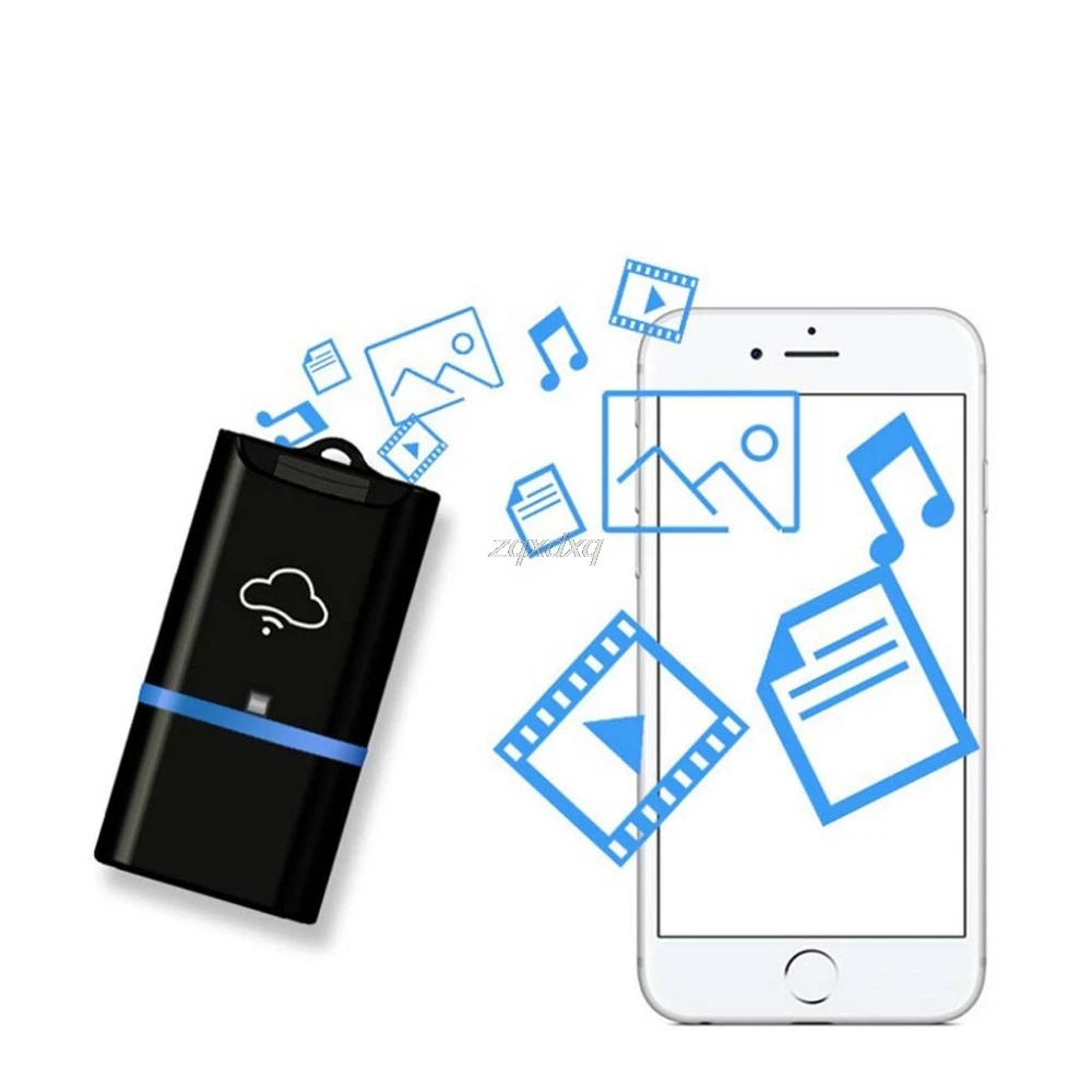 USB беспроводной Wi-Fi флэш-накопитель драйвер TF Micro SD кард-ридер для iPhone iPad iOS Windows Android смартфон ПК