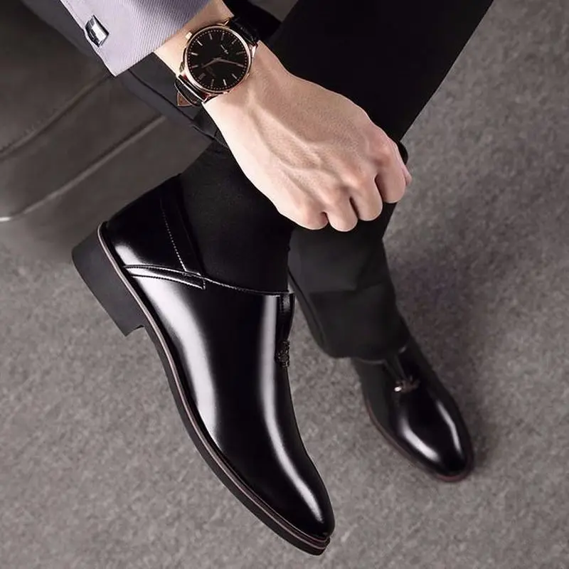 ACEBUY2/мужские белые модельные туфли Мужская обувь Весенняя дышащая в британском