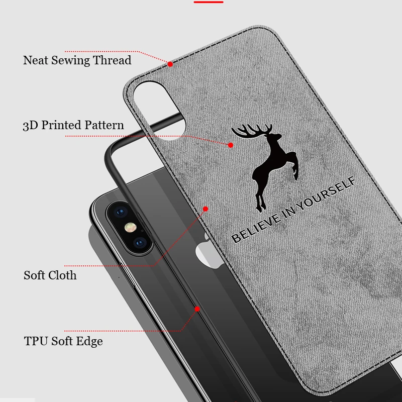 Роскошный мягкий чехол для телефона iphone Xs Max 7 8 plus iPhonex TPU мягкая ткань 3D узор милый