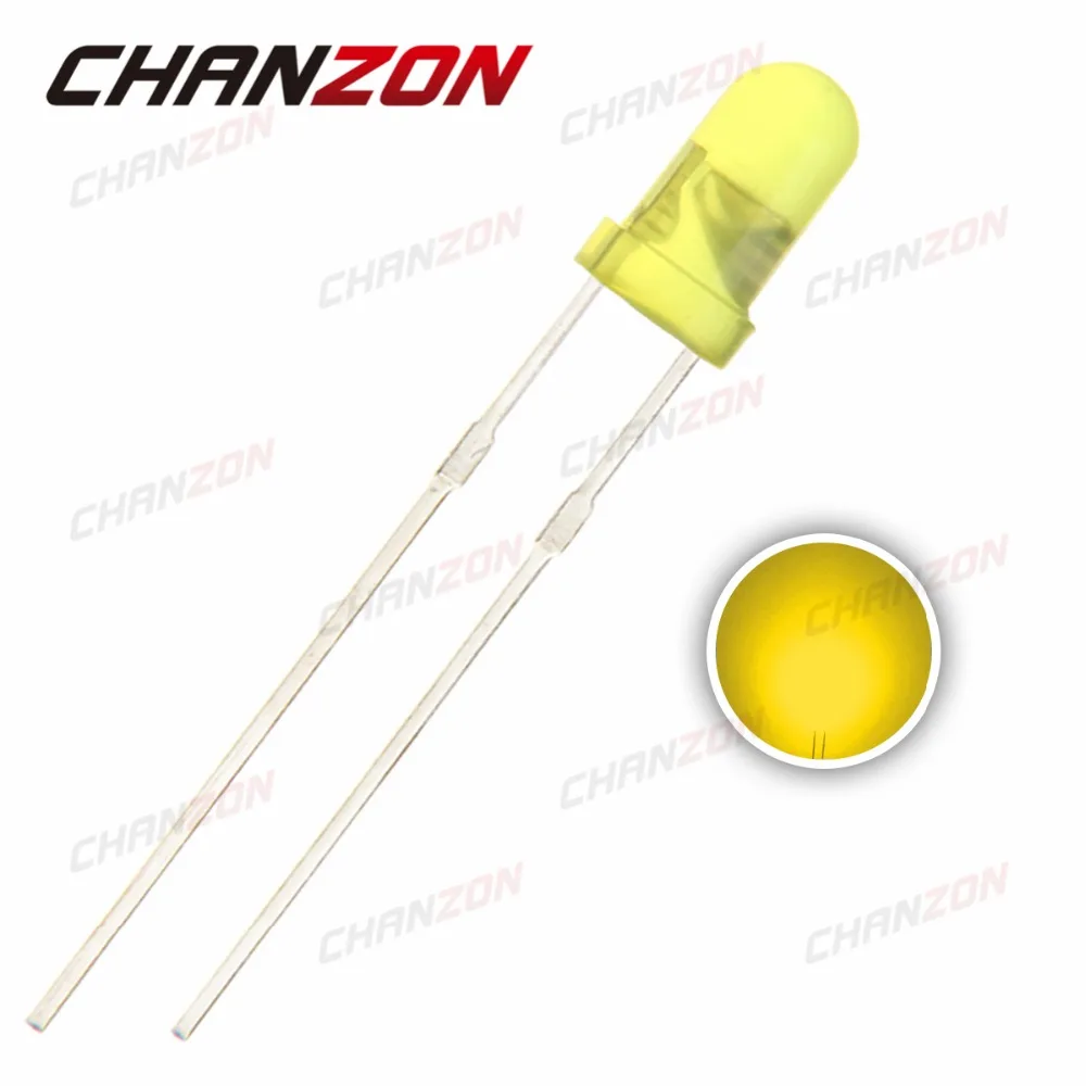 CHANZON светодиодный круглый диодный светильник 3 мм желтого цвета 20 мА мм|light-emitting