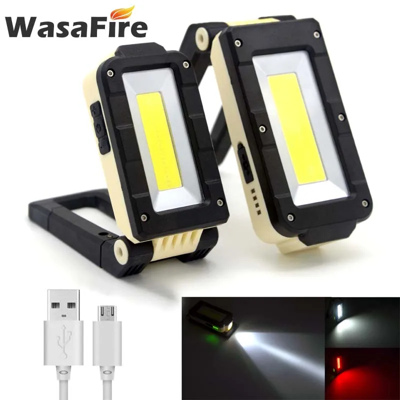 2 шт./партия XPE + COB фонарик USB Перезаряжаемый светодиодный рабочий свет