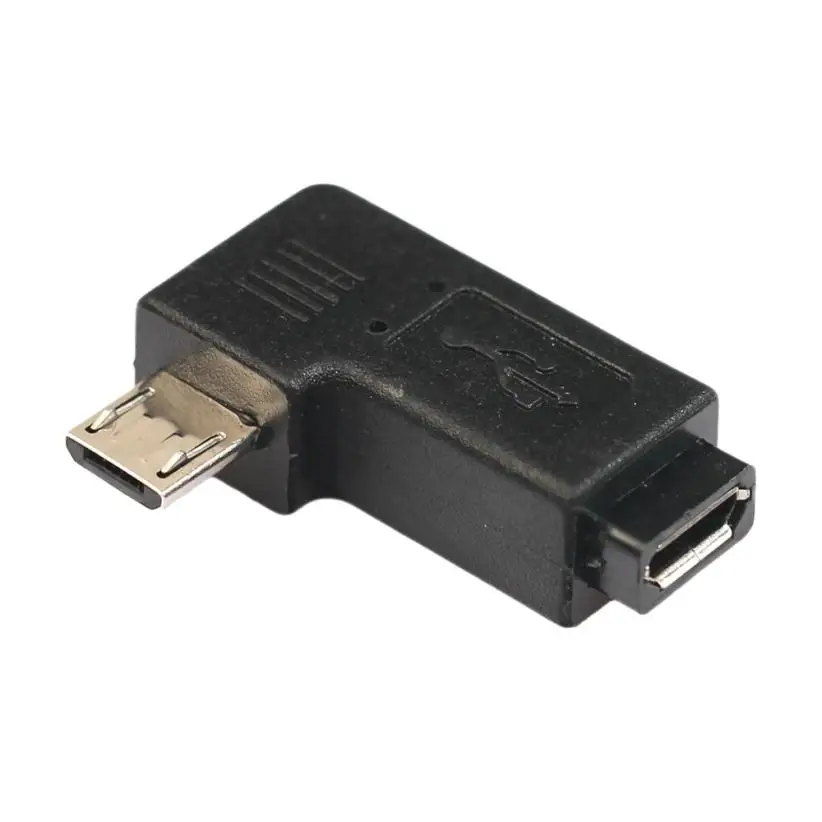 Новый 90 градусов левый + правый угол микро USB B штекер для женского штекера