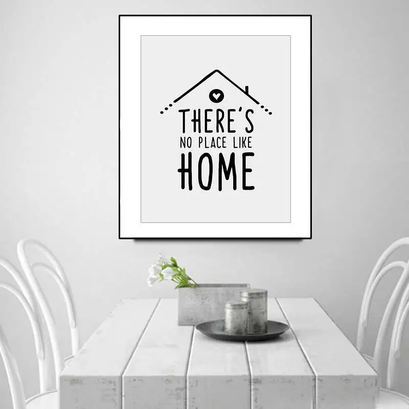 Картина для украшения дома нет места как буквы на английском языке HD