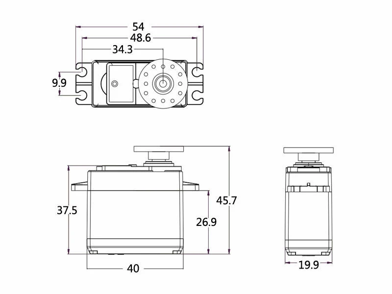 K-power M1500 15 кг Крутящий момент металлическая Шестерня аналоговый