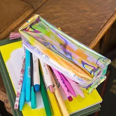 Kawaii женские цветные лазерные прозрачные сумки для хранения пенал сумка макияжа