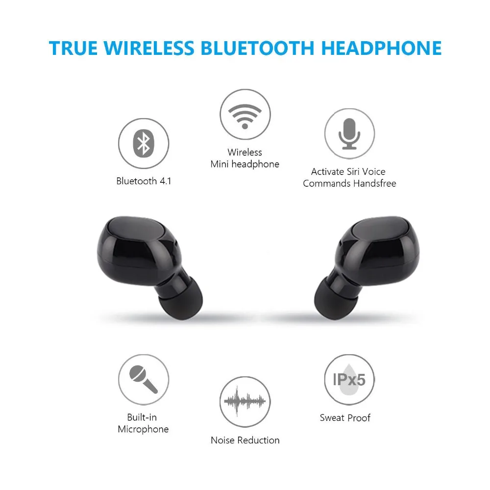 TWS 16 беспроводные bluetooth наушники гарнитура с зарядным боксом микрофоном 3D стерео