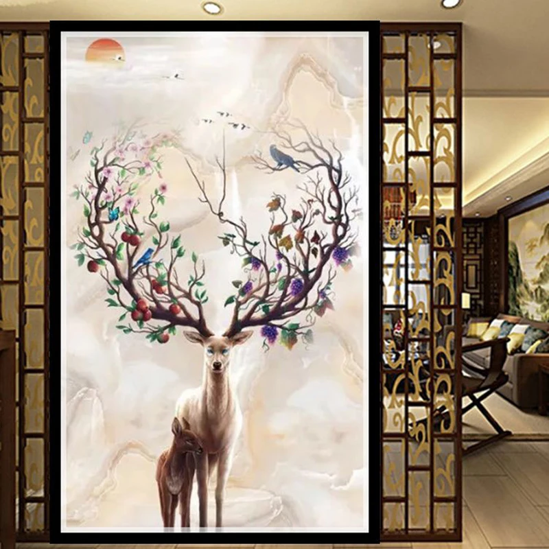 Алмазная живопись DIY 5D полная круглая вышивка вход для матери и ребенка крестом