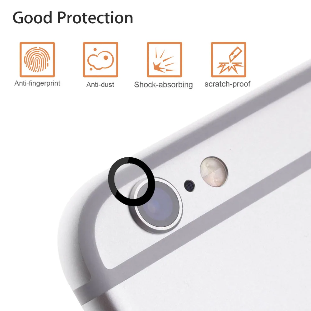 10 шт./лот Настоящее стекло для задней камеры с наклейкой iPhone 6G 6 plus P + 6s 6SP 7G 7 7P 8G 8 Plus
