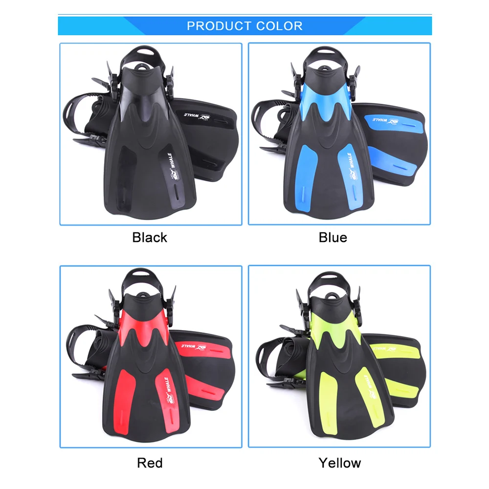 

Snorkeling Diving Swim Fins Adult Short Snorkeling Swimming Fins Flippers with Adjustable Heel Water Sports Equipment Swim Fins