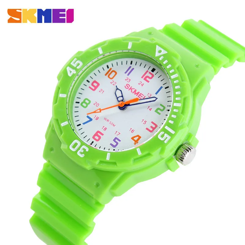 SKMEI спортивные детские часы с героями мультфильмов Силиконовые кварцевые милые