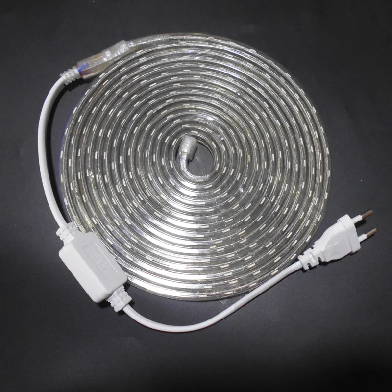 Светодиодные ленты свет SMD 5050 AC 220 В гибкий 1 м/2 м/3 М/4 м/5 м/6 м/7 м/8 м/9 м/10 м/ 15 м/20 м +