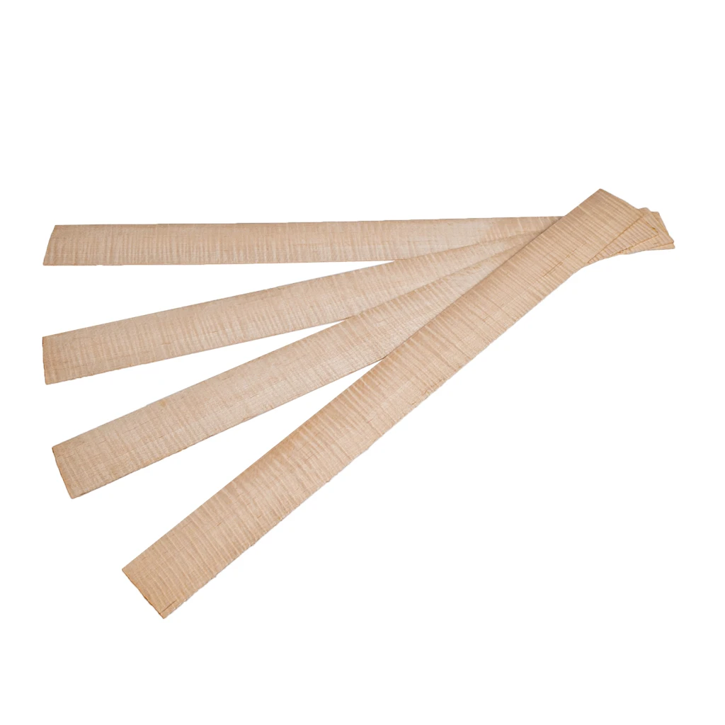 Violin Rib 4pcs Tiger Stripe Maple Handcrafted Ribs DIY Making Tool Parts | Спорт и развлечения