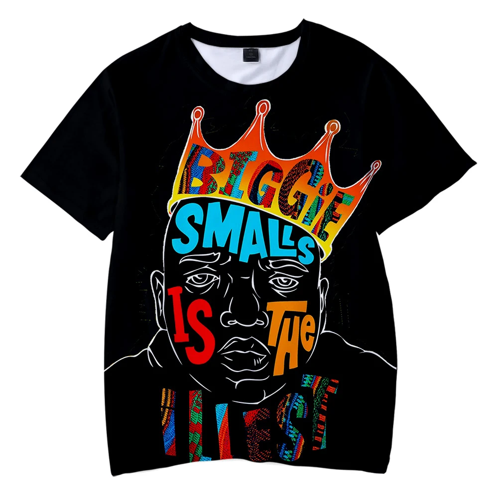 B.I.G BIGGIE/Детские футболки с 3D принтом Harajuku модная летняя футболка Лидер продаж