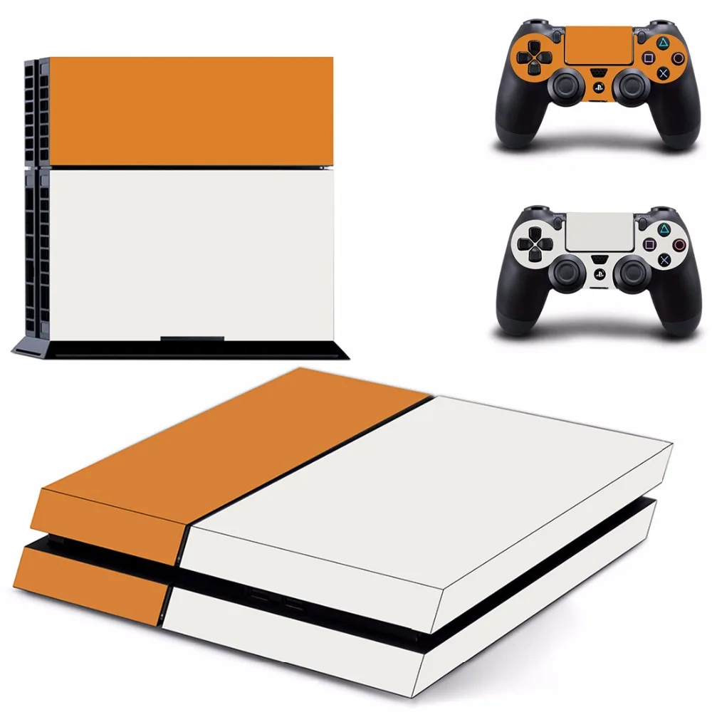 Чистый белый черный Цвет PS4 переводная картинка наклейка для Sony PlayStation 4 консоли и