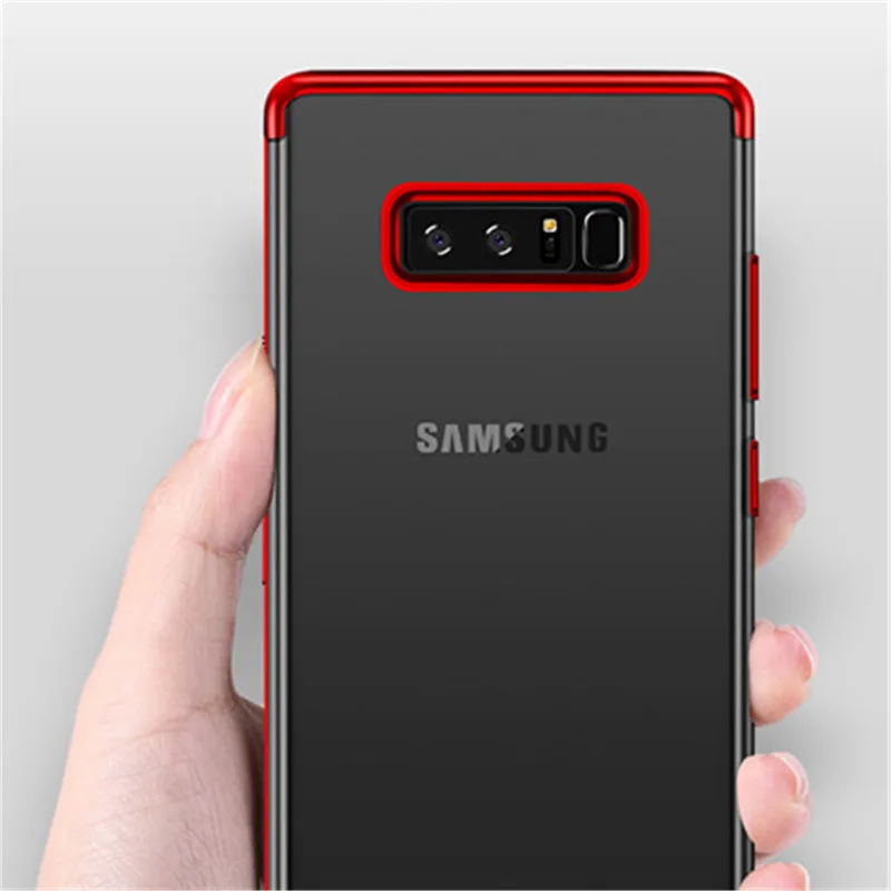 Для Samsung Galaxy Note 5 8 9 J3 J5 J7 2017 J4 J6 J8 2018 силиконовый прозрачный чехол TPU мягкая оправа
