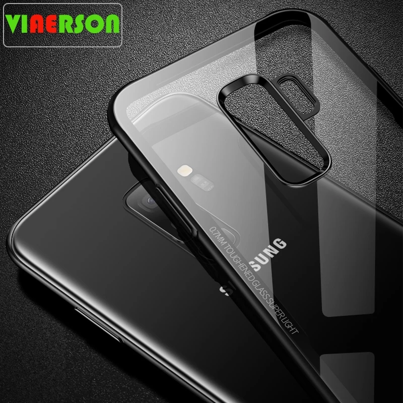 Чехол из закаленного стекла для Samsung S9 Plus задняя крышка бампер Galaxy + S9plus мягкий