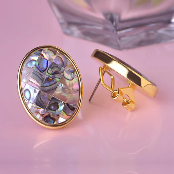 Женский свадебный ювелирный набор в виде ракушек высокого качества Овальный