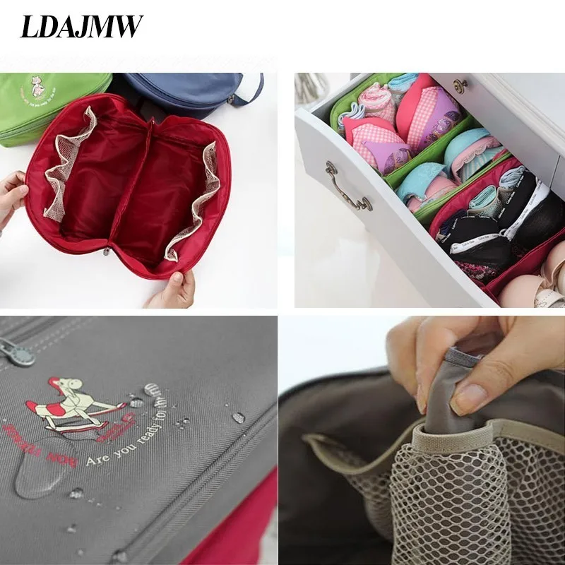 LDAJMW большая емкость дорожная сумка для хранения одежды бюстгальтеры Нижнее белье Носки Органайзер коробка домашний шкаф разделитель контейнер