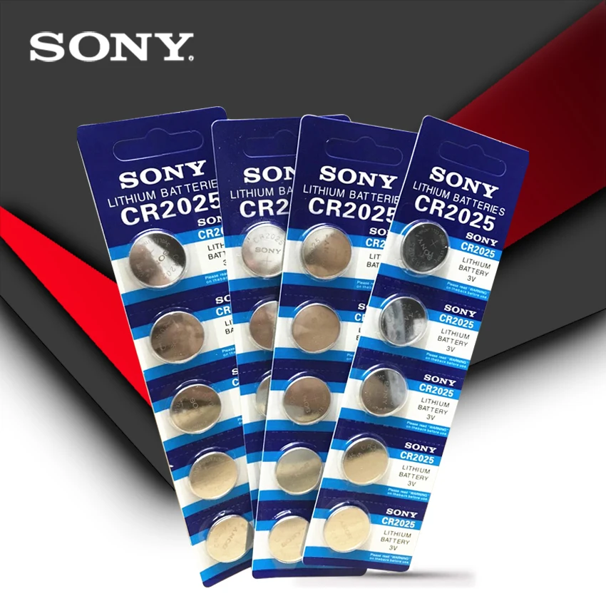 10 шт./лот SONY cr2025 аккумуляторы таблеточного типа cr2025 3V литиевая Батарея для часы с калькулятором Вес весы