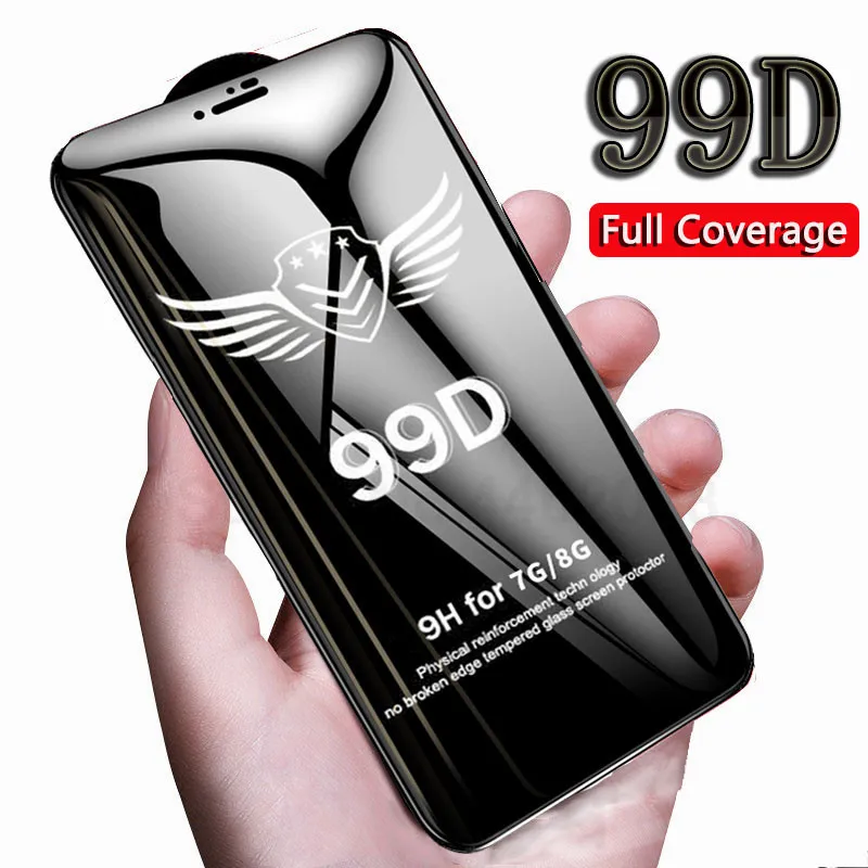 99D Protective Glass on the For iPhone X XS Max XR Tempered Screen Protector Film Curved Edge Full Cover | Мобильные телефоны и