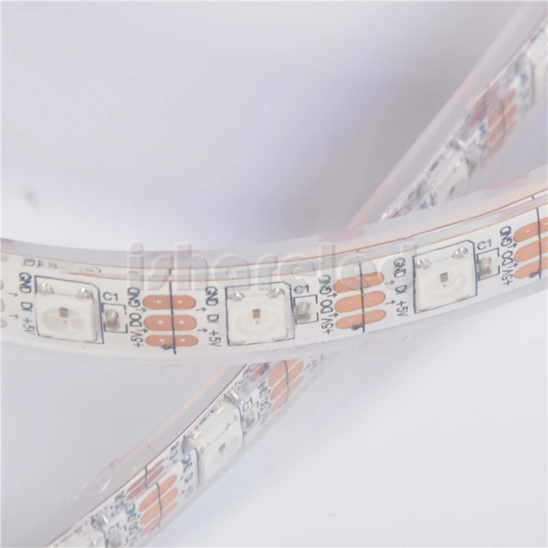 1/5 м DC5V SK6812 WS2812B 60leds/m черный Белый SMD 5050 RGB Dream Адресуемая цветная Пиксельная