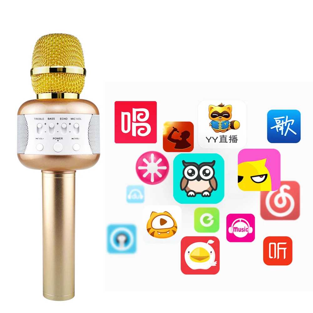 Bluetooth караоке микрофон портативный ручной беспроводной Микрофон встроенный