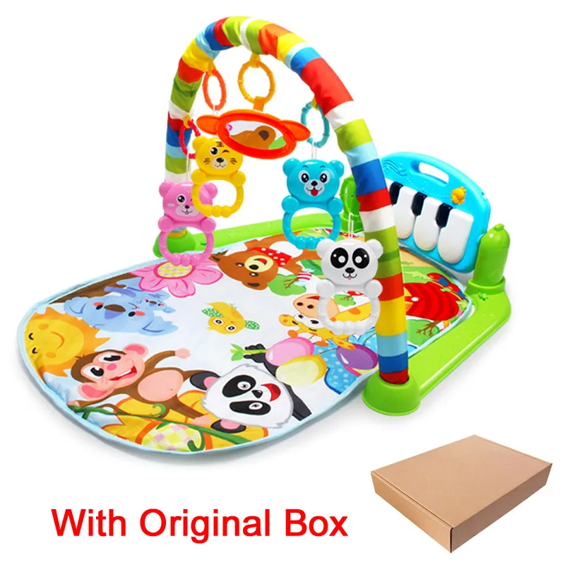 byc Original box Детский игровой коврик, детский коврик, развивающий коврик-головоломка с фортепианной клавиатурой и милым животным, детский игровой коврик для занятий ползанием, игрушки - Цвет: byc Original box