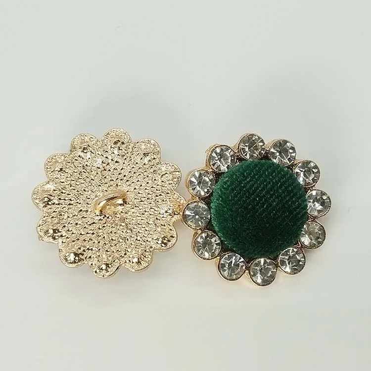 DIY Высокое качество bling-bling большой 3D подсолнухи бисером круглая кнопка пальто размер кнопки: 25 мм - Цвет: Красное вино