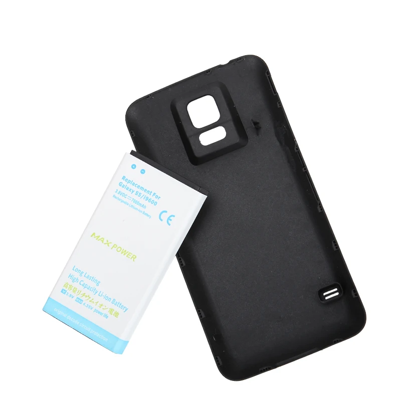 Большая емкость 7000 мАч Расширенная запасная батарея + задняя крышка для Samsung Galaxy S5