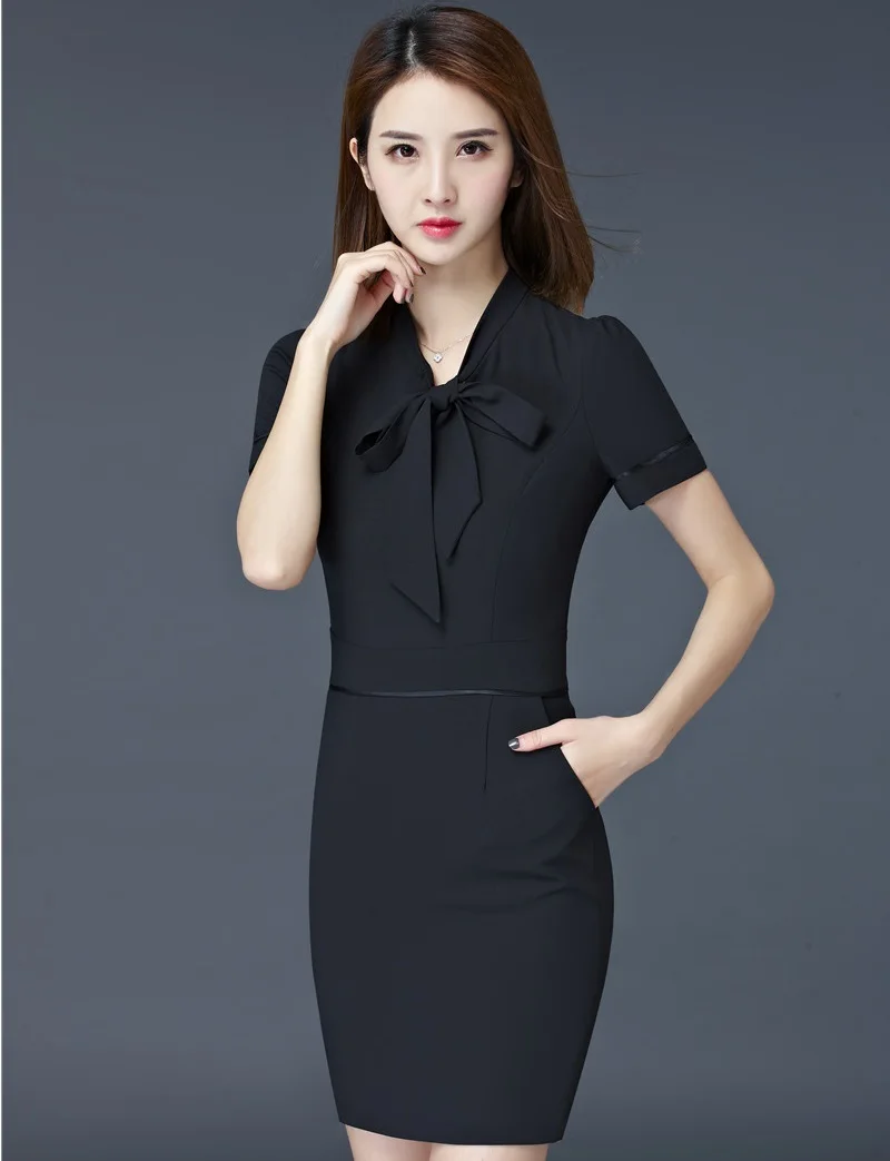 Элегантное розовое узкие модные летние шорты рукавом платье для дам Бизнес