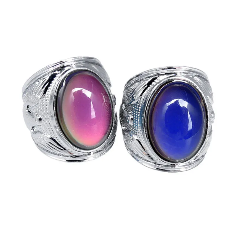 

Vintage Bohemia Retro Color Change Mood Ring Emotion Feeling Changeable Ring Temperature Control Rings for Women Men