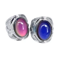 vintage bohemia retro color change mood ring emotion feeling changeable ring temperature control rings for women men