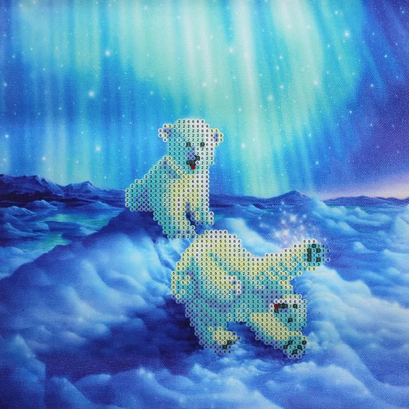 % Hot Diamond painting Northern Baby polar bear DIY 5D crystal Rhinestone mosaic Cross Stitch Embroidery Kits Needlework | Дом и сад