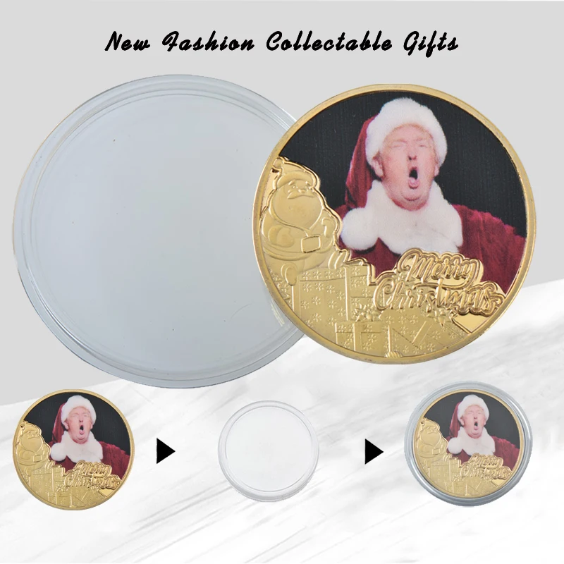 WR президент США Дональд Трамп металлические монеты позолоченная монета