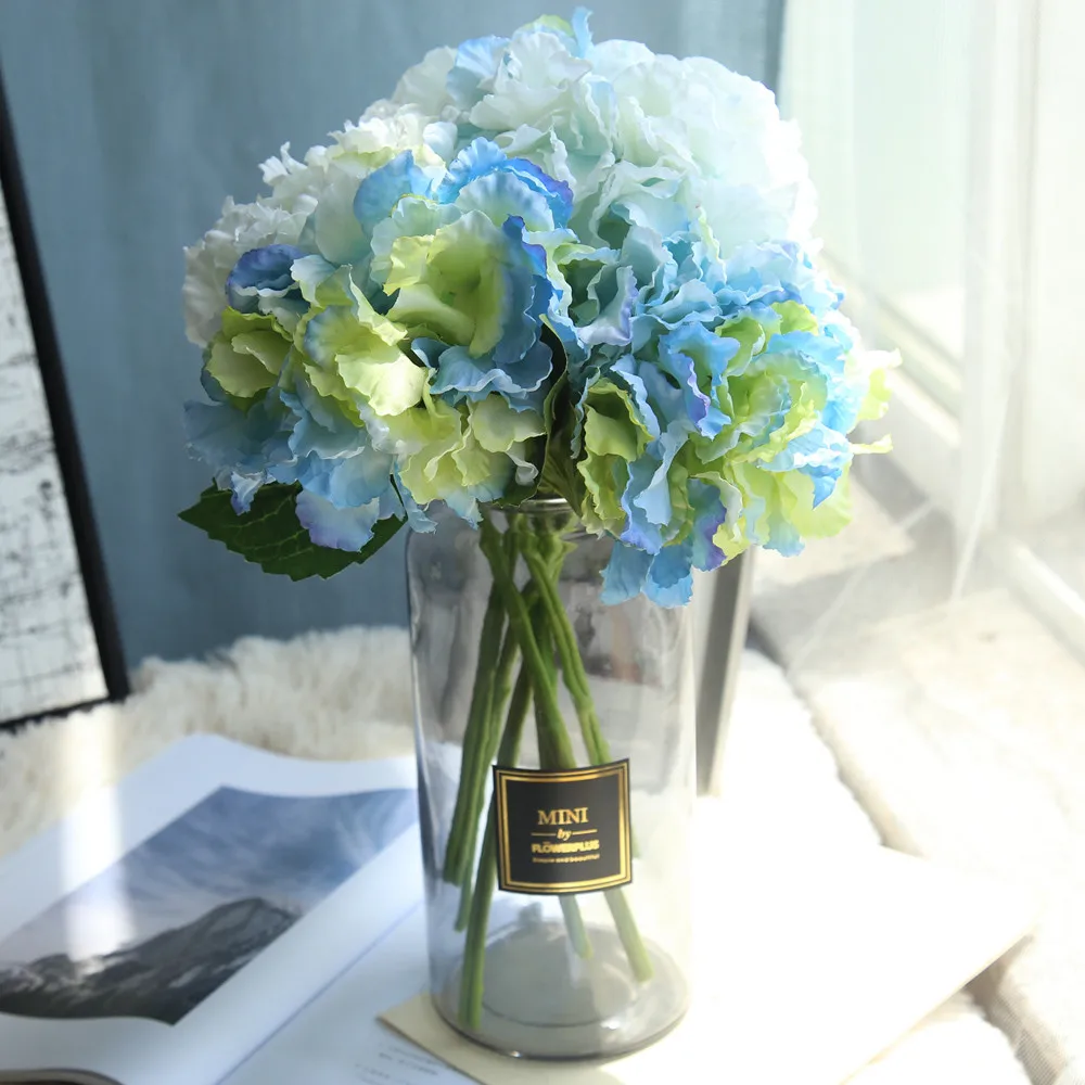 High Quality Artificial Silk Fake Flowers Peony Floral Wedding Bouquet Bridal Hydrangea Decoration DIY Favors Home De D1 | Дом и сад