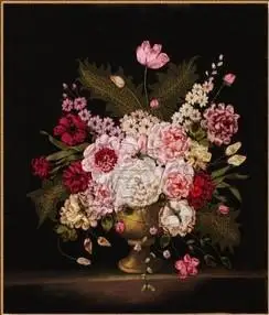 

Needlework,DIY Ribbon Cross stitch Sets for Embroidery kit,Beautiful Vase flowers floral Cross-Stitch handwork house decor