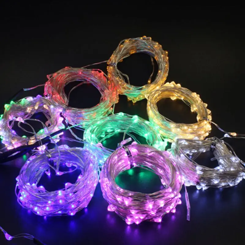 KZKRSR DC 12 В Cooper провод мини светодиодная гирлянда 10 м 100Led ультратонкий гибкий