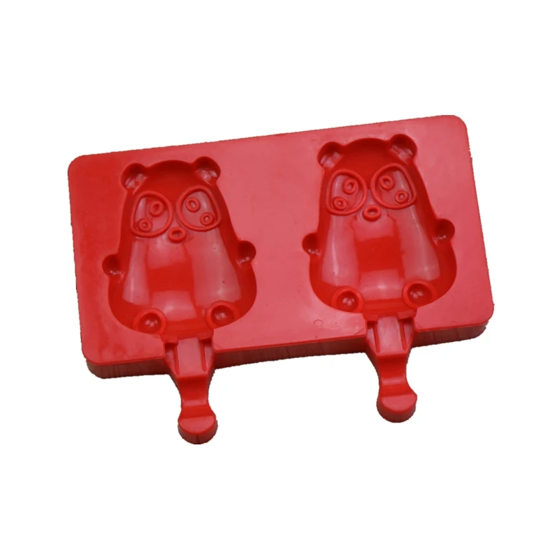 bear Matekuker производители мороженого DIY силиконовые формы коготь медведь факел улыбка кролик любовь формочки для мороженого - Цвет: bear