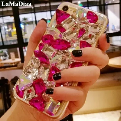 

Роскошный блестящий чехол со стразами для iPhone 13, 12, 11 Pro MAX, X, XS MAX, XR, 6, 6S, 7, 8 Plus, Блестящий Мягкий чехол из ТПУ со стразами