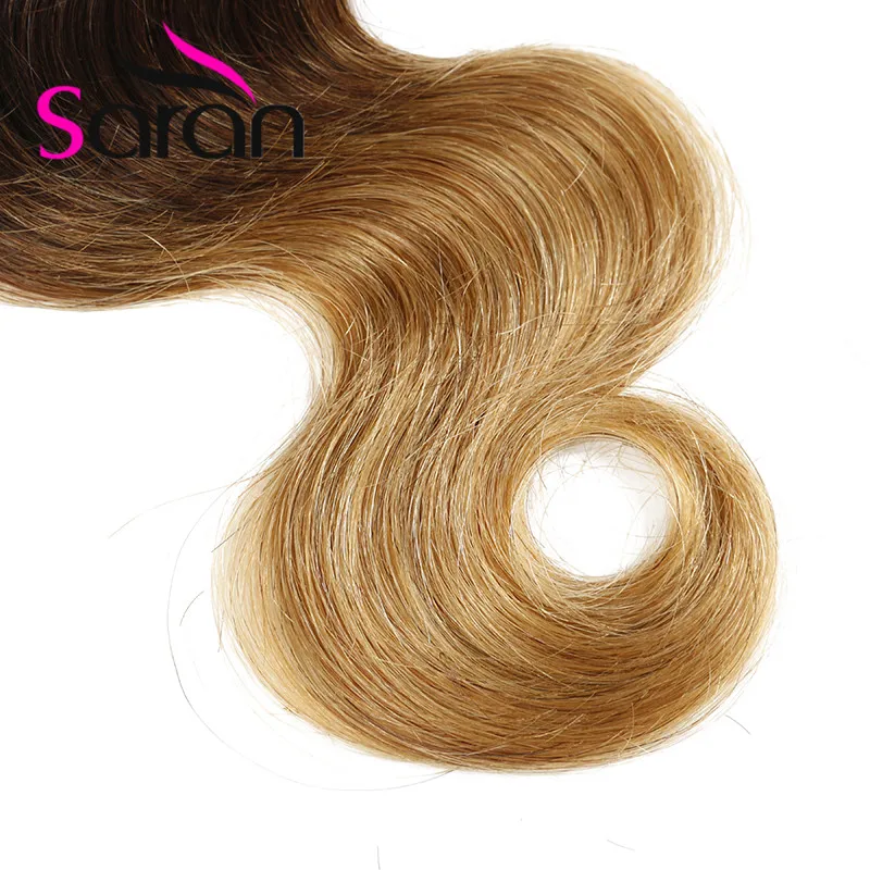 Беле Девственные Волосы Бразильский Объемная Волна 4 Пучки Ombre Наращивание Волос