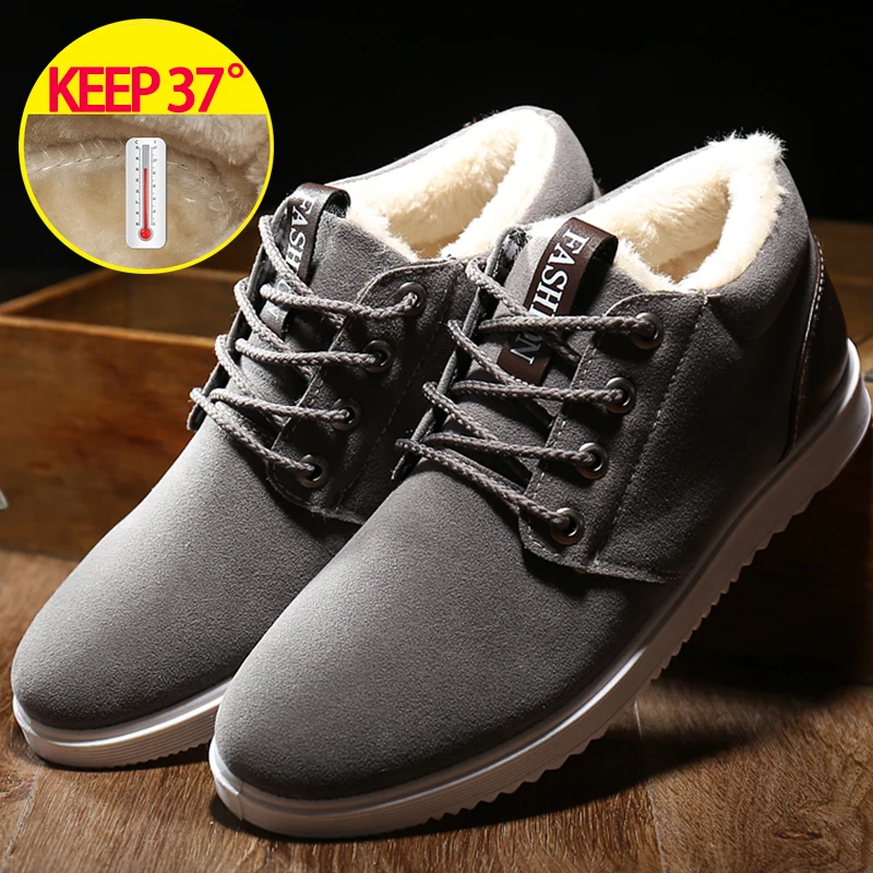 2017 Mода Kроссовки мужские зимняя обувь для мужчин плюш зимние сапоги Высокого