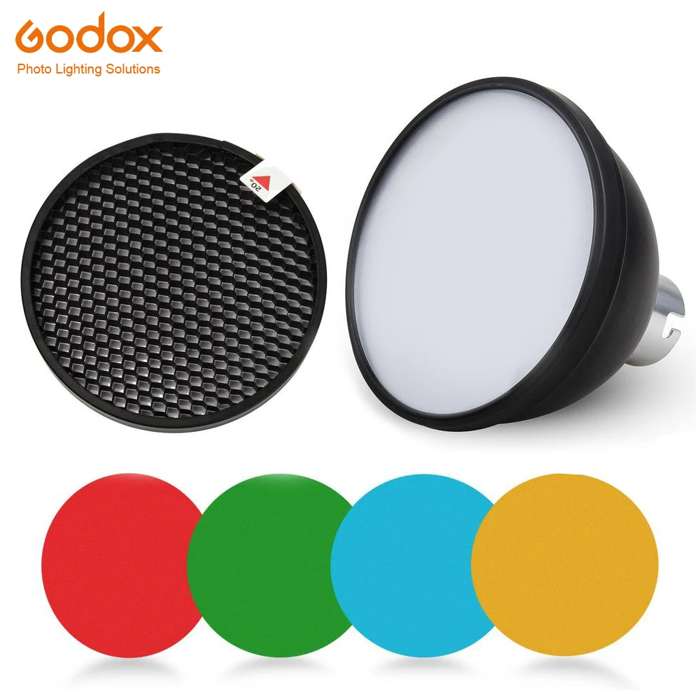 Godox AD-S11 фильтр цветных гелей сотовая сетка + AD-S2 Стандартный отражатель мягкий